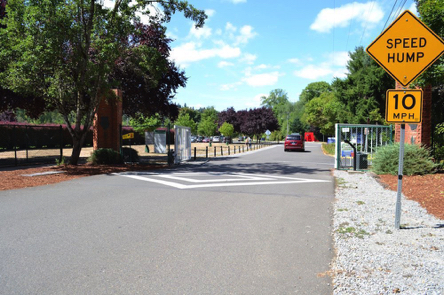 Entrance to North Clackamas Park – directional signage at main parking lot Entrance to North Clackamas Park – directional signage at main parking lot